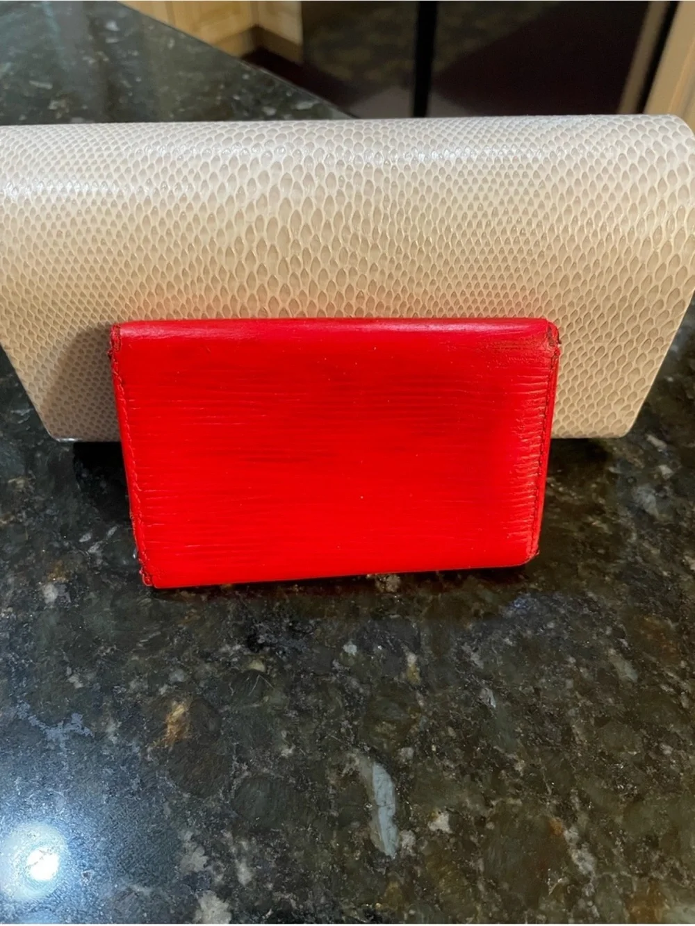 Louis Vuitton Red Epi Leather Key/Card Holder